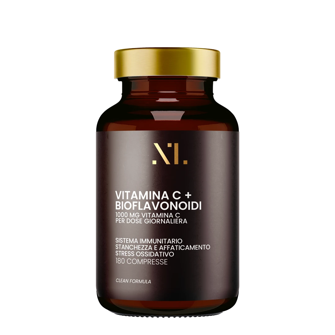 Vitamina C e Bioflavonoidi — flacone in vetro ambrato